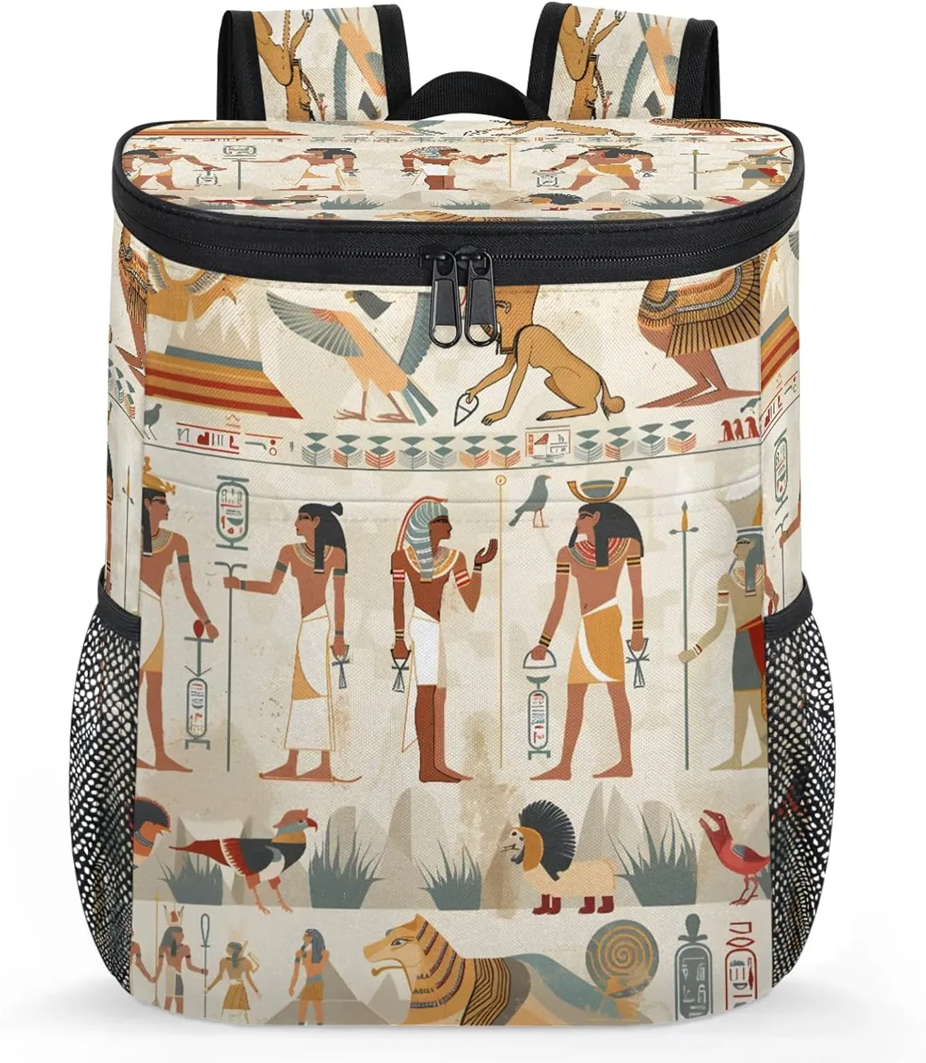 TropicalLife Ancient Egypt Civilization Cooler Backpack Lightweight Insulated Cooler Bag Leak Proof Portable Camping Beach Travel Hiking Picnic Lunch Backpacks for Men and Women