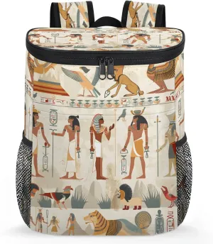 TropicalLife Ancient Egypt Civilization Cooler Backpack Lightweight Insulated Cooler Bag Leak Proof Portable Camping Beach Travel Hiking Picnic Lunch Backpacks for Men and Women