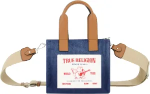 True Religion Tote Bag, Women's Mini Travel Shoulder Bag with Adjustable Strap