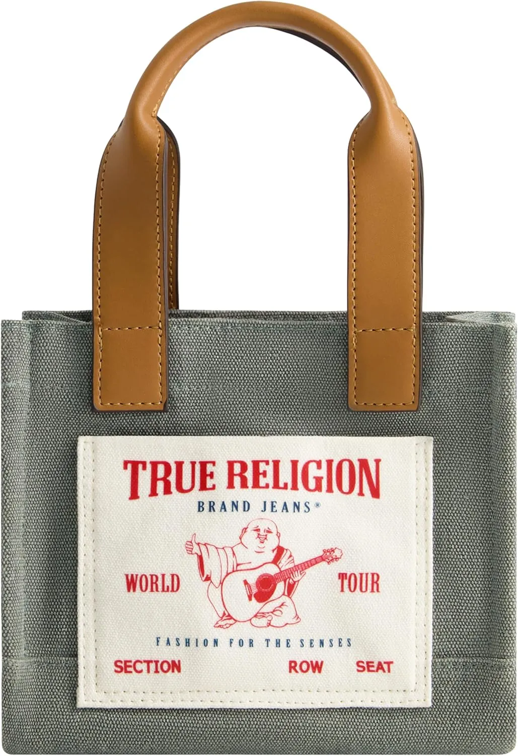 True Religion Tote Bag, Women's Mini Travel Shoulder Bag with Adjustable Strap