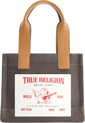 True Religion Tote Bag, Women's Mini Travel Shoulder Bag with Adjustable Strap