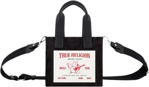 True Religion Tote Bag, Women's Mini Travel Shoulder Bag with Adjustable Strap