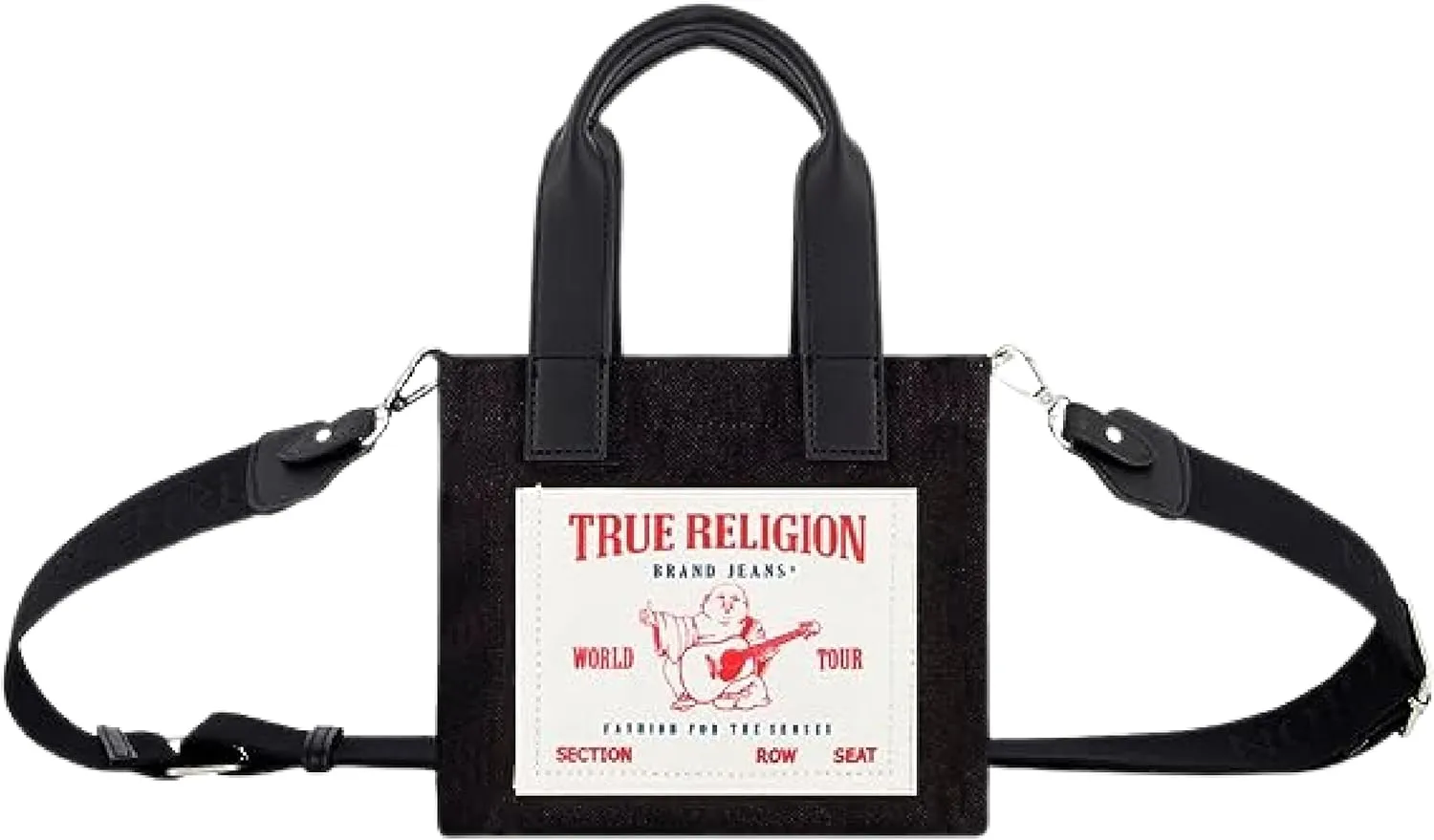 True Religion Tote Bag, Women's Mini Travel Shoulder Bag with Adjustable Strap