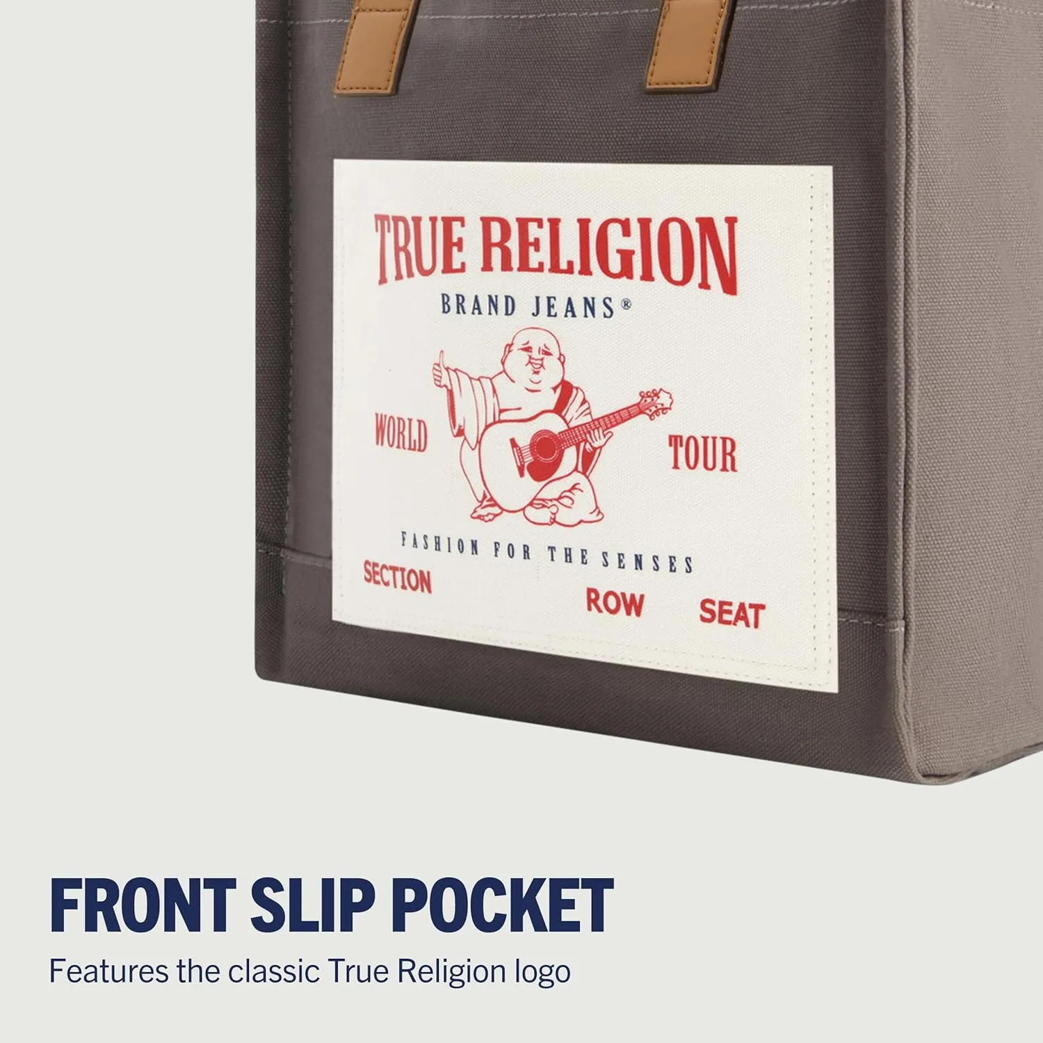 True Religion Tote, Women's Medium Travel Shoulder Bag with Adjustable Strap