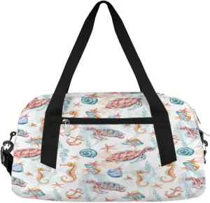 Turtles Seahorses Gym Bag, Duffle Bag, Weekender Bag, Duffel Bag, Overnight Bag, Travel Duffel Bag, Dance Bag, Tote Bag, Beach Bag, Pool Bag, Gym Duffle Bag, Carry on Bag