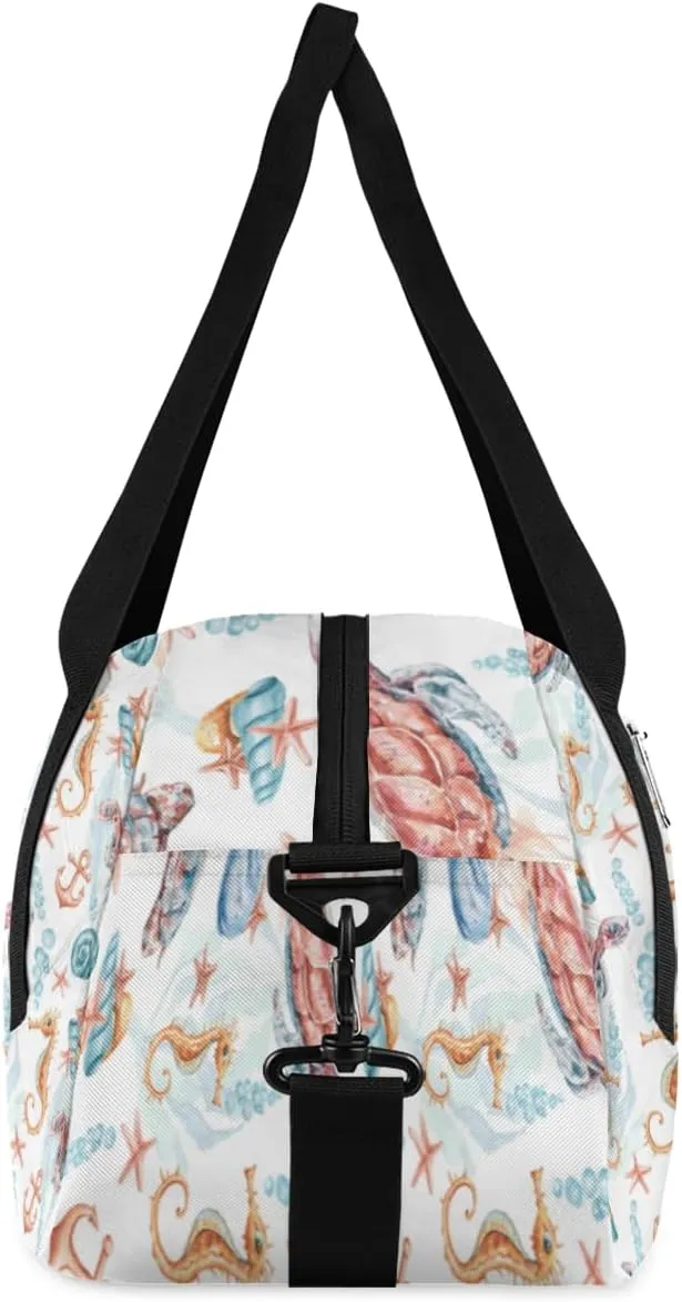 Turtles Seahorses Gym Bag, Duffle Bag, Weekender Bag, Duffel Bag, Overnight Bag, Travel Duffel Bag, Dance Bag, Tote Bag, Beach Bag, Pool Bag, Gym Duffle Bag, Carry on Bag