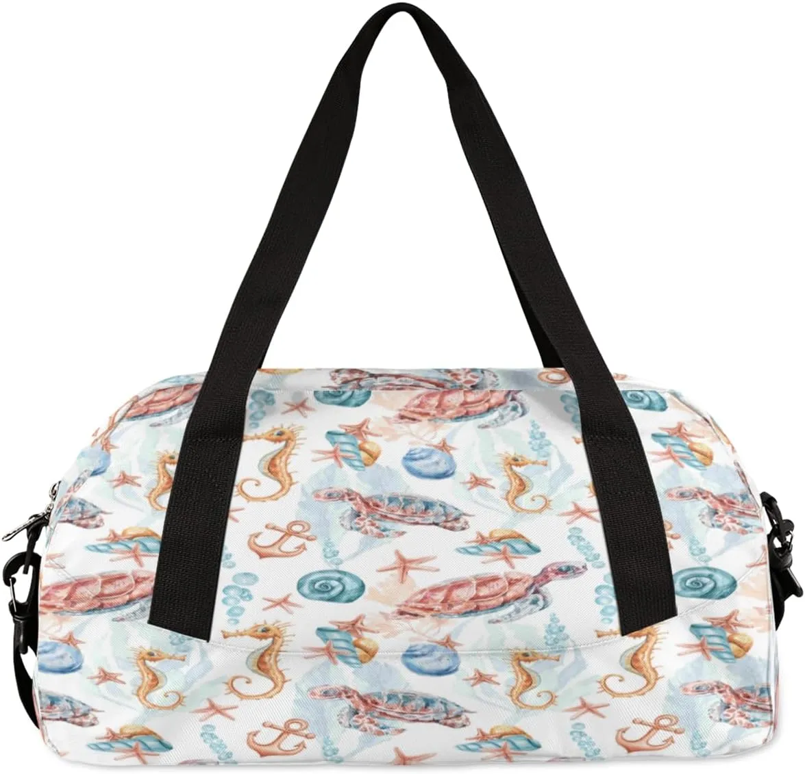 Turtles Seahorses Gym Bag, Duffle Bag, Weekender Bag, Duffel Bag, Overnight Bag, Travel Duffel Bag, Dance Bag, Tote Bag, Beach Bag, Pool Bag, Gym Duffle Bag, Carry on Bag
