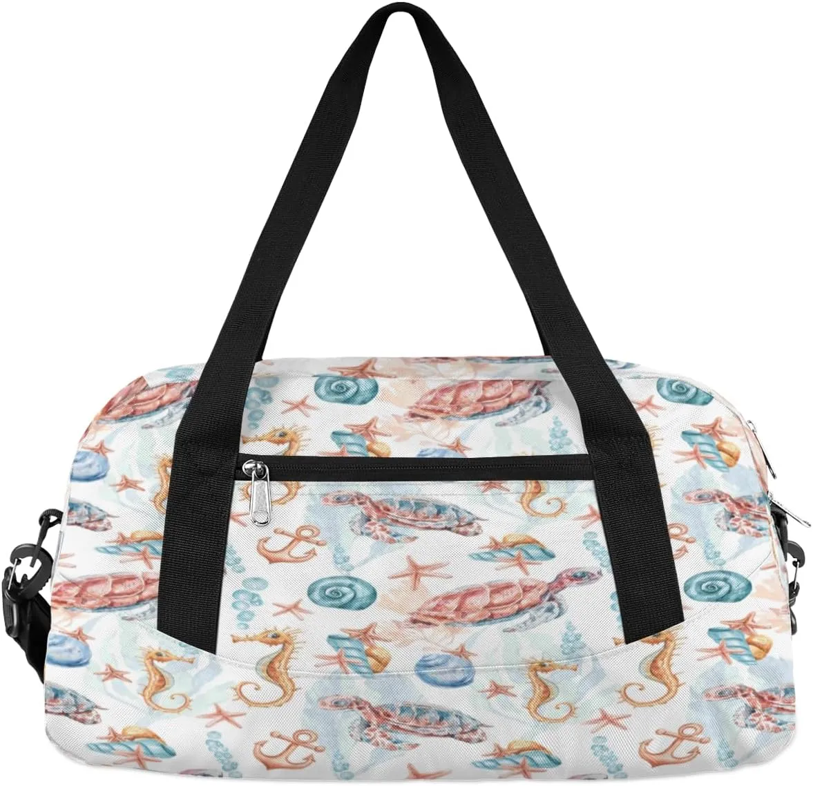 Turtles Seahorses Gym Bag, Duffle Bag, Weekender Bag, Duffel Bag, Overnight Bag, Travel Duffel Bag, Dance Bag, Tote Bag, Beach Bag, Pool Bag, Gym Duffle Bag, Carry on Bag