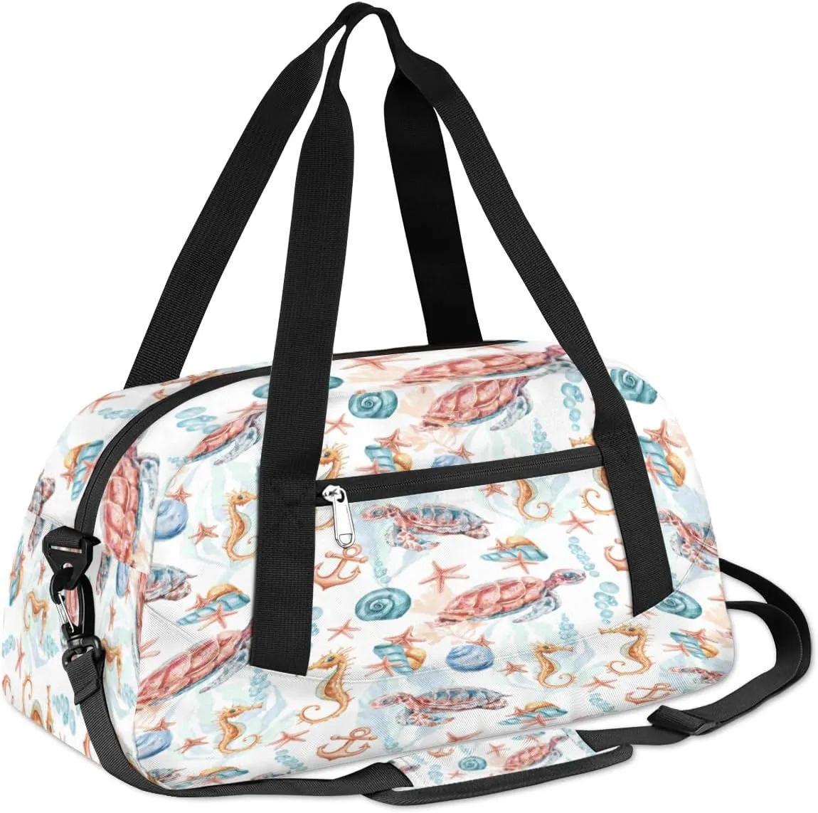 Turtles Seahorses Gym Bag, Duffle Bag, Weekender Bag, Duffel Bag, Overnight Bag, Travel Duffel Bag, Dance Bag, Tote Bag, Beach Bag, Pool Bag, Gym Duffle Bag, Carry on Bag