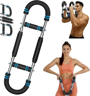Twister Arm Exerciser, Adjustable Resistance Spring Workout Bar for Chest, Arms, Shoulders and Forearms Muscle Training, Portable Home Fitness Equipment, Upper Body Strength Trainer