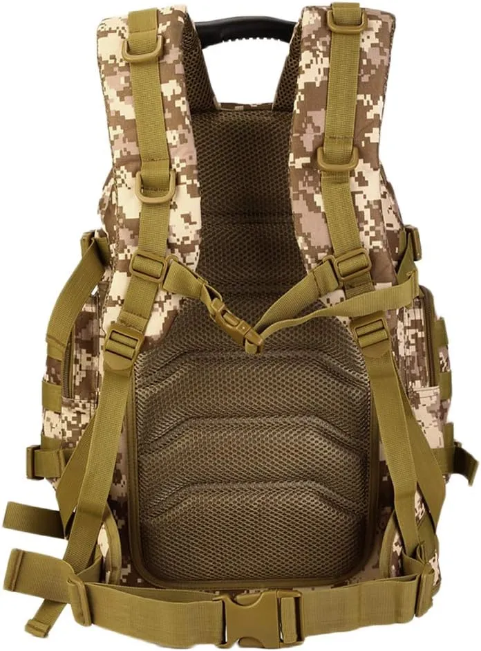UNISTRENGH 40-litre Multi-Functional Tactical Backpacks Outdoor Trekking Pack Duffle Bag Urban Backpacks with Cycling Fanny Waist Bag (Desert Camouflage)