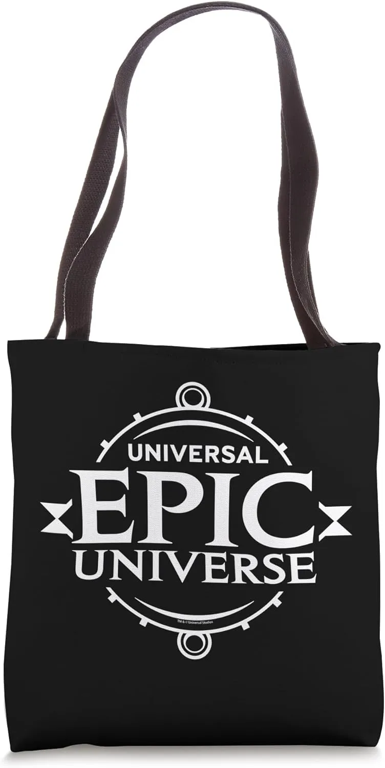 Universal Epic Universe Minimalist Logo White Tote Bag