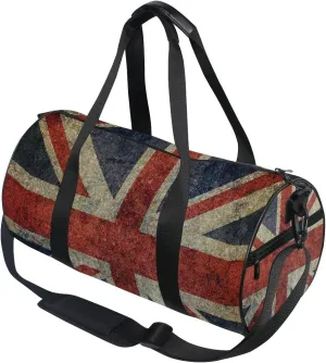 Use4 Grunge British Flag Travel Duffel Bag Sport Gym Luggage Bag for Men Women