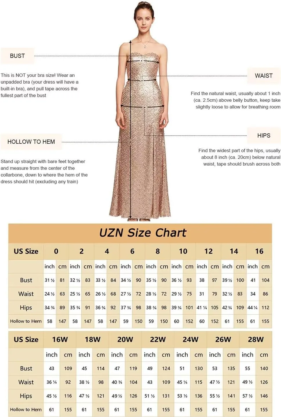 UZN Women's Sparkle Starry Tulle Prom Dresses Strapless Long Formal Evening Party Gowns with Slit