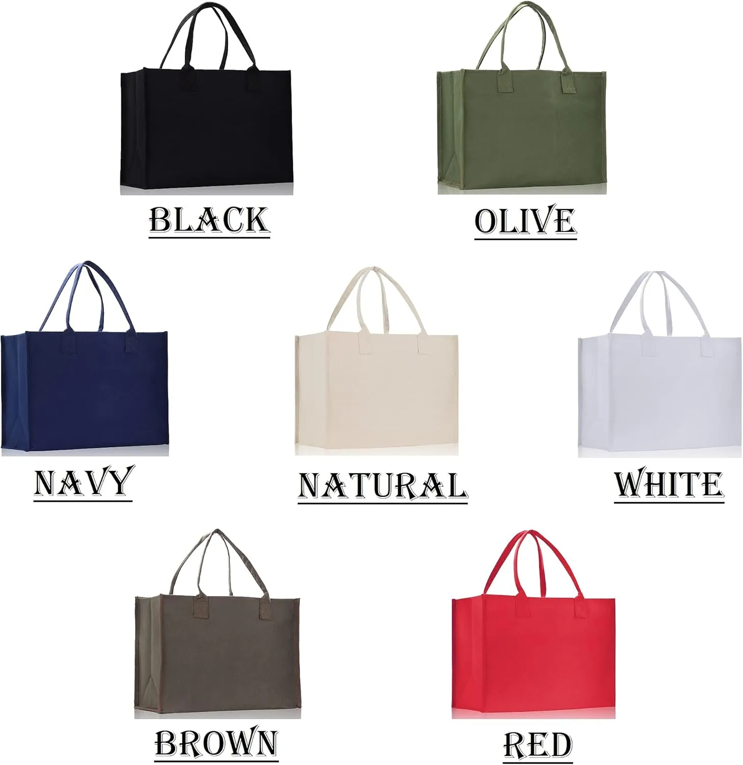 VANESSA ROSELLA Premium Quality Wedding Bridal Shower Bride 100% Cotton Chic Tote Bag with 3 Color Option