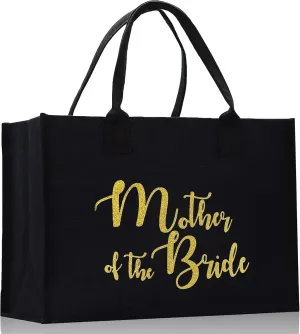 VANESSA ROSELLA Premium Quality Wedding Bridal Shower Bride 100% Cotton Chic Tote Bag with 3 Color Option