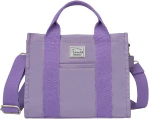 VASCHY Canvas Tote bag, Casual Reusable Work Totes for Women Teachers with Zippers Pockets Crossbody Shoulder Bag Purse