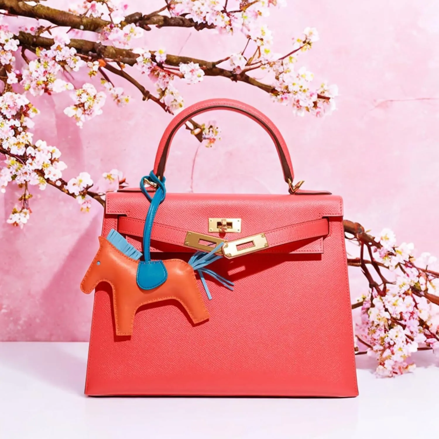 Vegan leather bag charms, stylish purse embellishments for handbags, and adorable designer keychains for women