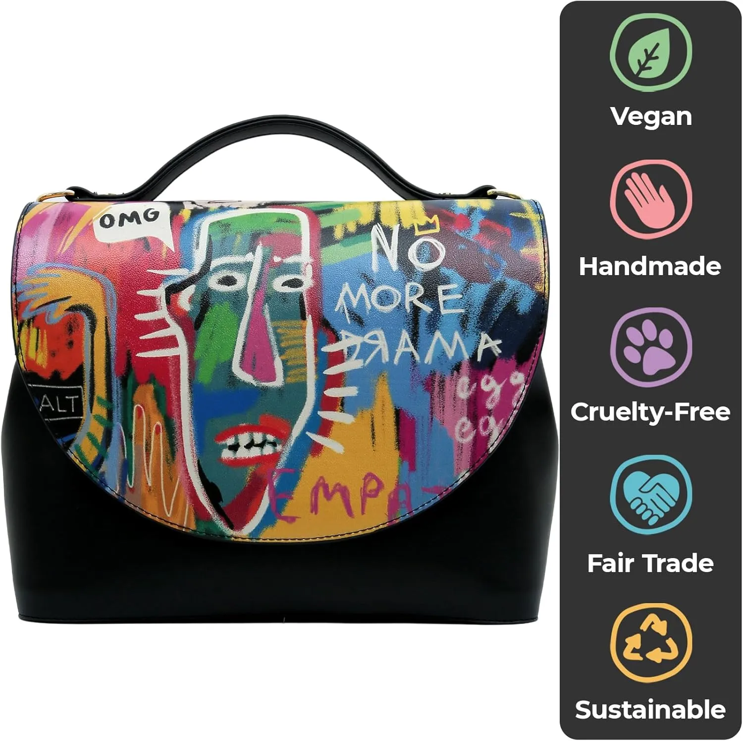 Vegan Leather Handbags for Women - Unique Design and Handmade Top-Handle Handbags