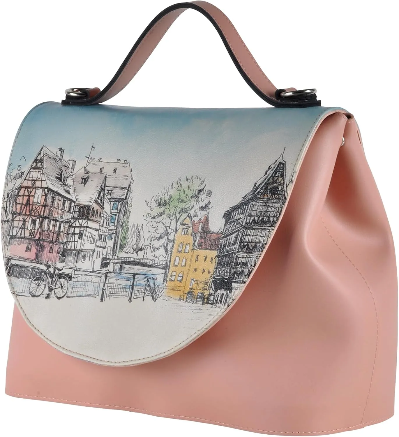 Vegan Leather Handbags for Women - Unique Design and Handmade Top-Handle Handbags