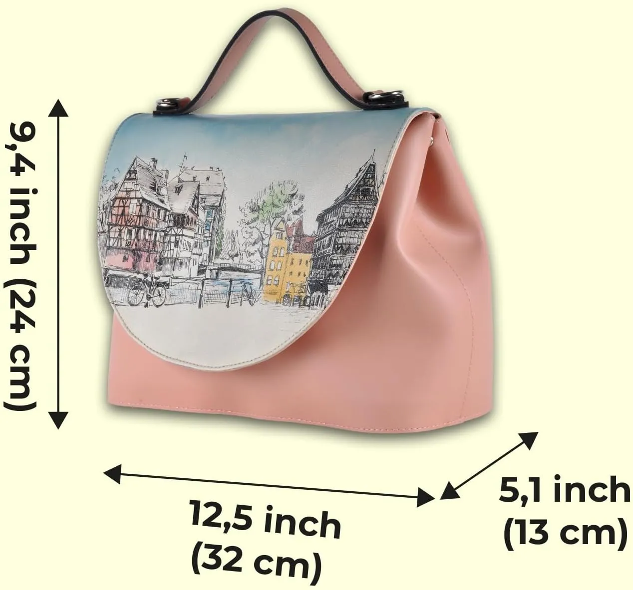 Vegan Leather Handbags for Women - Unique Design and Handmade Top-Handle Handbags