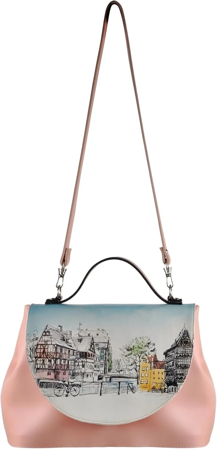 Vegan Leather Handbags for Women - Unique Design and Handmade Top-Handle Handbags