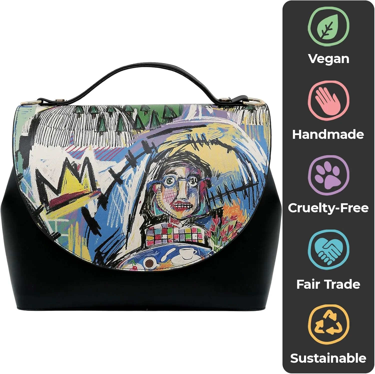 Vegan Leather Handbags for Women - Unique Design and Handmade Top-Handle Handbags