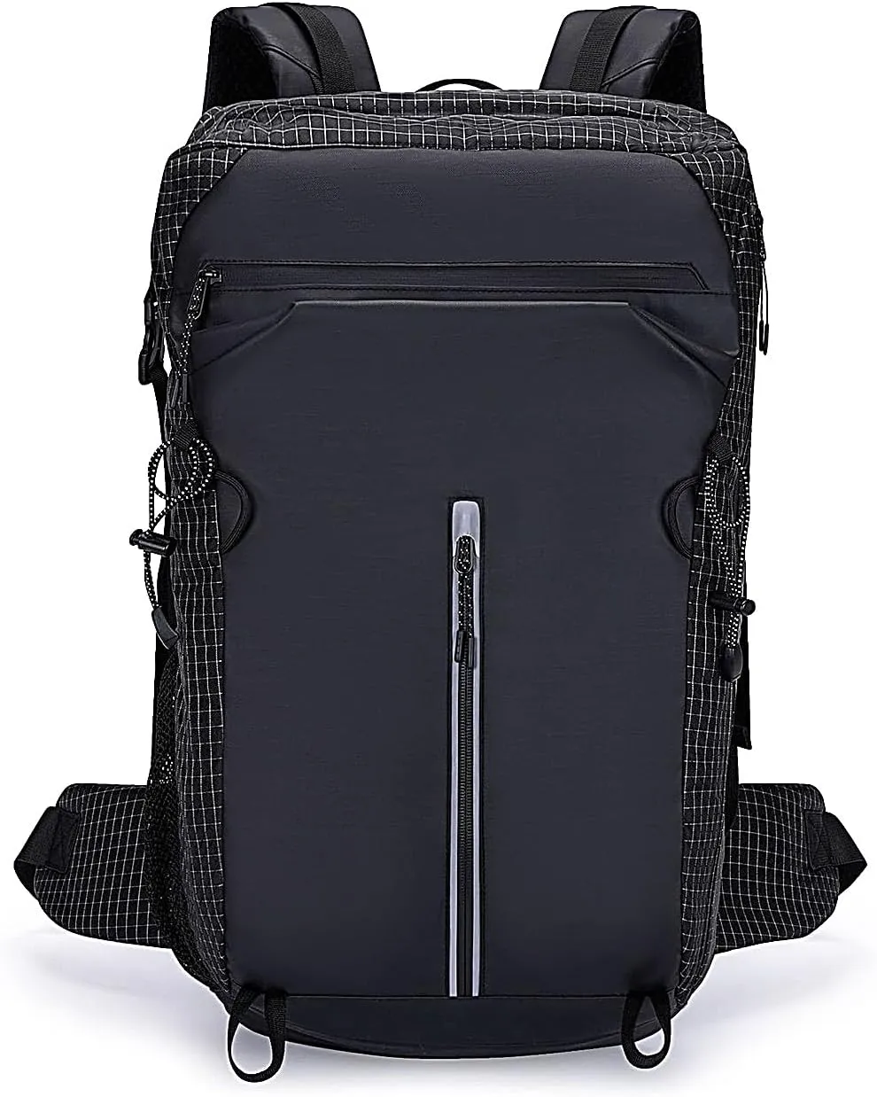 Vellyhiker 40L Hiking Backpack for Outdoor Camping Reflective Cycling Daypack Ultralight Outdoor Camping Travel Daypack (Black)