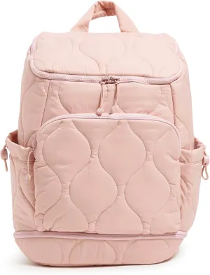 Vera Bradley Women's Featherweight Commuter Backpack Travel Bag, Rose Quartz, One Size
