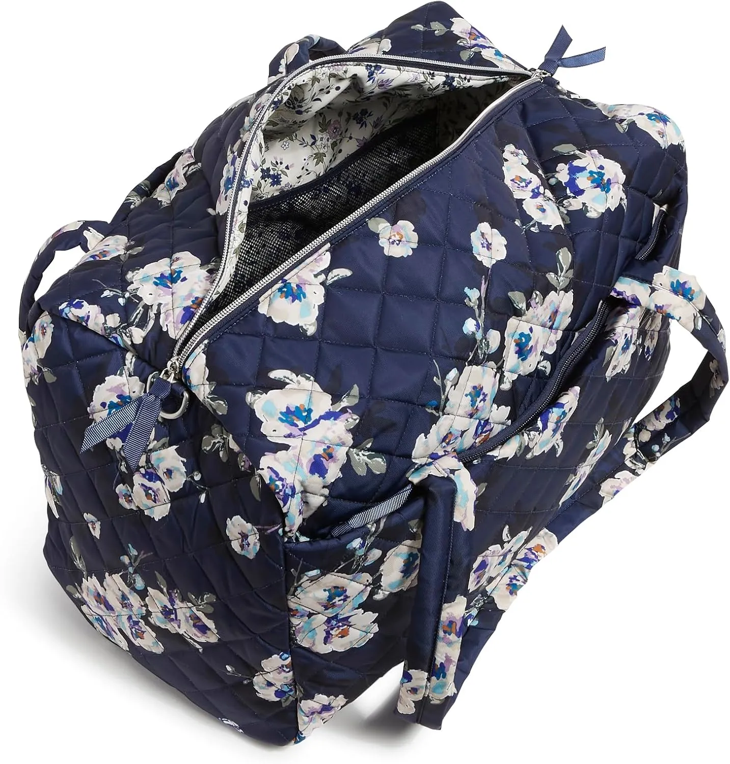 Vera Bradley women's Performance Twill Medium Travel Duffle Bag, Blooms and Branches Navy, One Size
