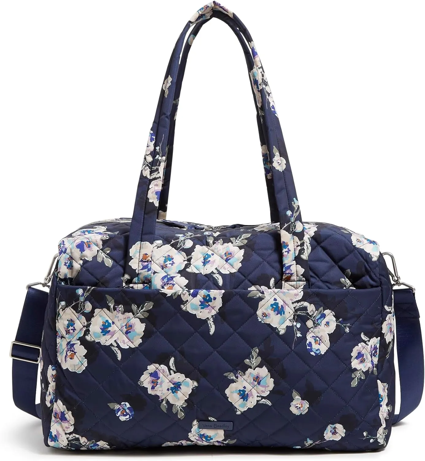 Vera Bradley women's Performance Twill Medium Travel Duffle Bag, Blooms and Branches Navy, One Size