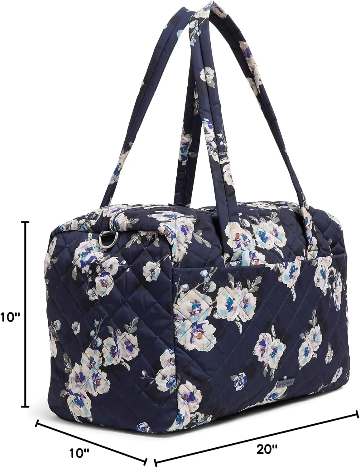 Vera Bradley women's Performance Twill Medium Travel Duffle Bag, Blooms and Branches Navy, One Size