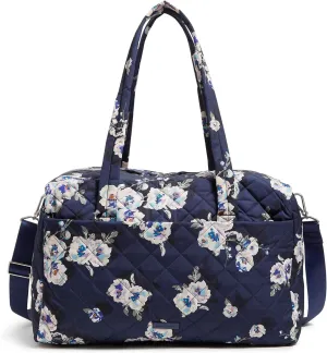 Vera Bradley women's Performance Twill Medium Travel Duffle Bag, Blooms and Branches Navy, One Size