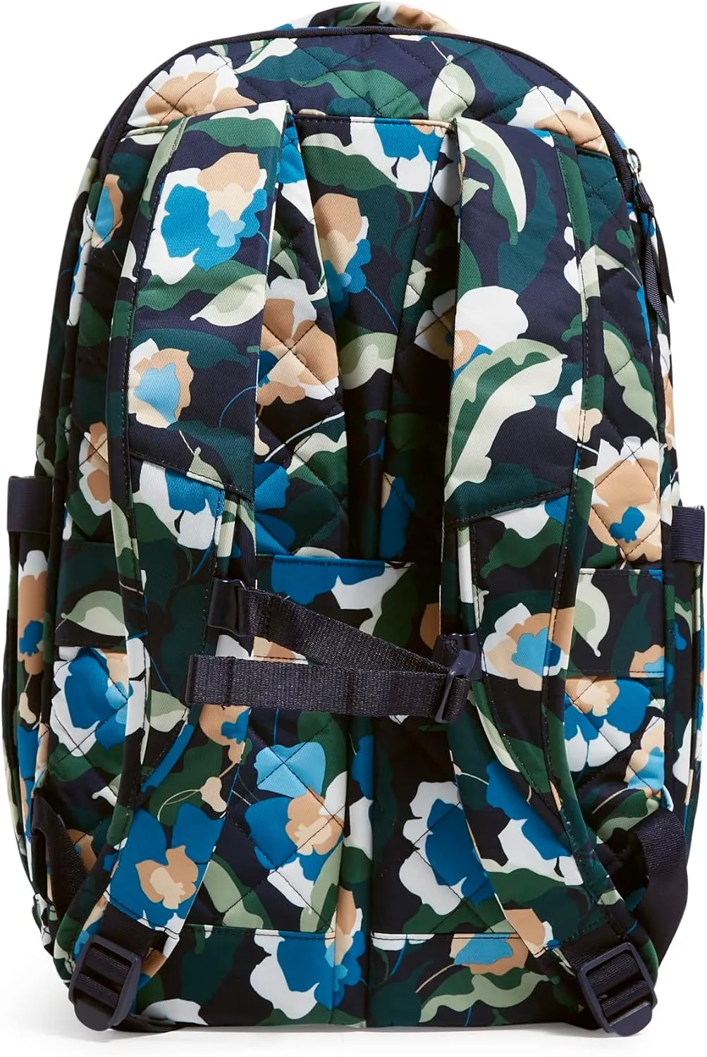 Vera Bradley Women's Performance Twill Travel Backpack Travel Bag, Immersed Blooms, One Size