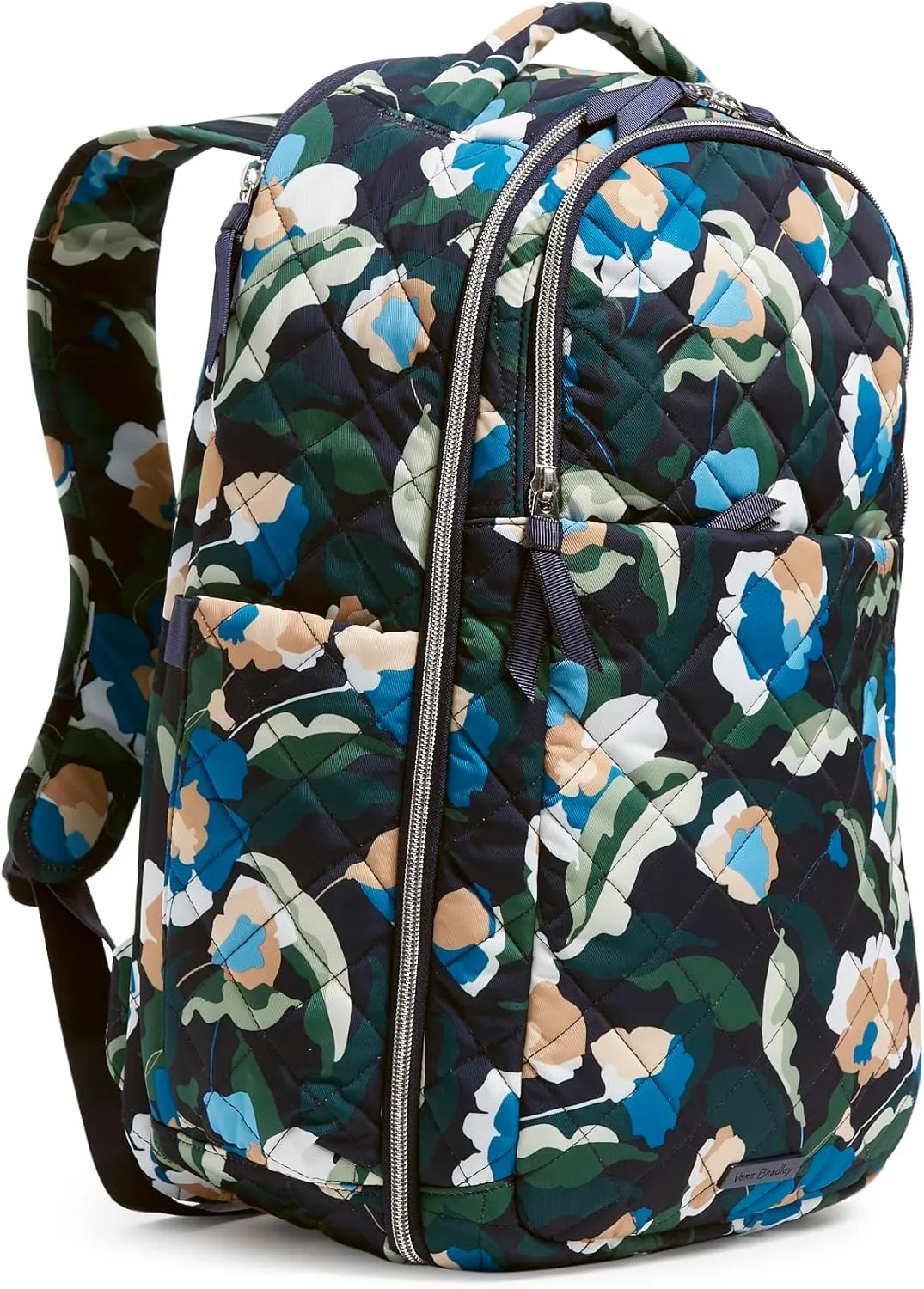 Vera Bradley Women's Performance Twill Travel Backpack Travel Bag, Immersed Blooms, One Size