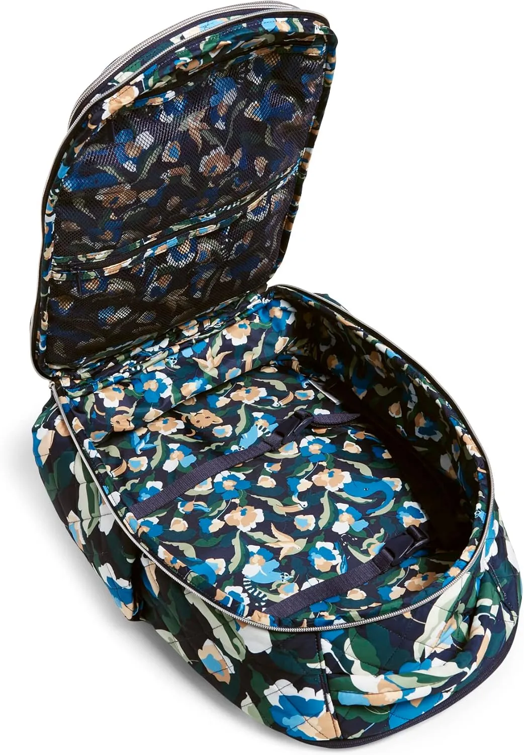 Vera Bradley Women's Performance Twill Travel Backpack Travel Bag, Immersed Blooms, One Size