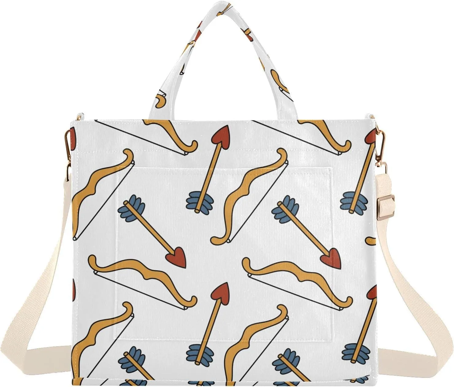 VIGTRO Corduroy Tote Bag for Women Crossbody Bags Shoulder Handbag, Messenger Bag Purse with Adjustable Strap Size S/M