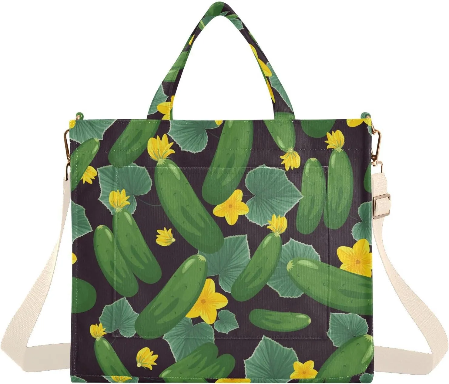 VIGTRO Corduroy Tote Bag for Women Crossbody Bags Shoulder Handbag, Messenger Bag Purse with Adjustable Strap Size S/M