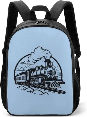 Vintage Trains Backpack Travel Backpack Daypack Purse Shoulder Bag Casual Daily Bag for Unisex