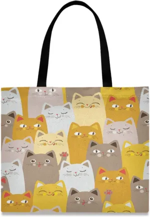 visesunny Stylish Women Canvas Shoulder Tote Bags Casual Bag Ladies Shopping Handbag for GYM Hiking Picnic Travel Beach