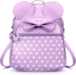 Voikukka Small Cute Backpack for Girls Women Travel Kids Backpack Purse Toddler Little Girls Childrens Daypack Convertible Shoulder Bag Purple Kids Mini Mouse Backpacks