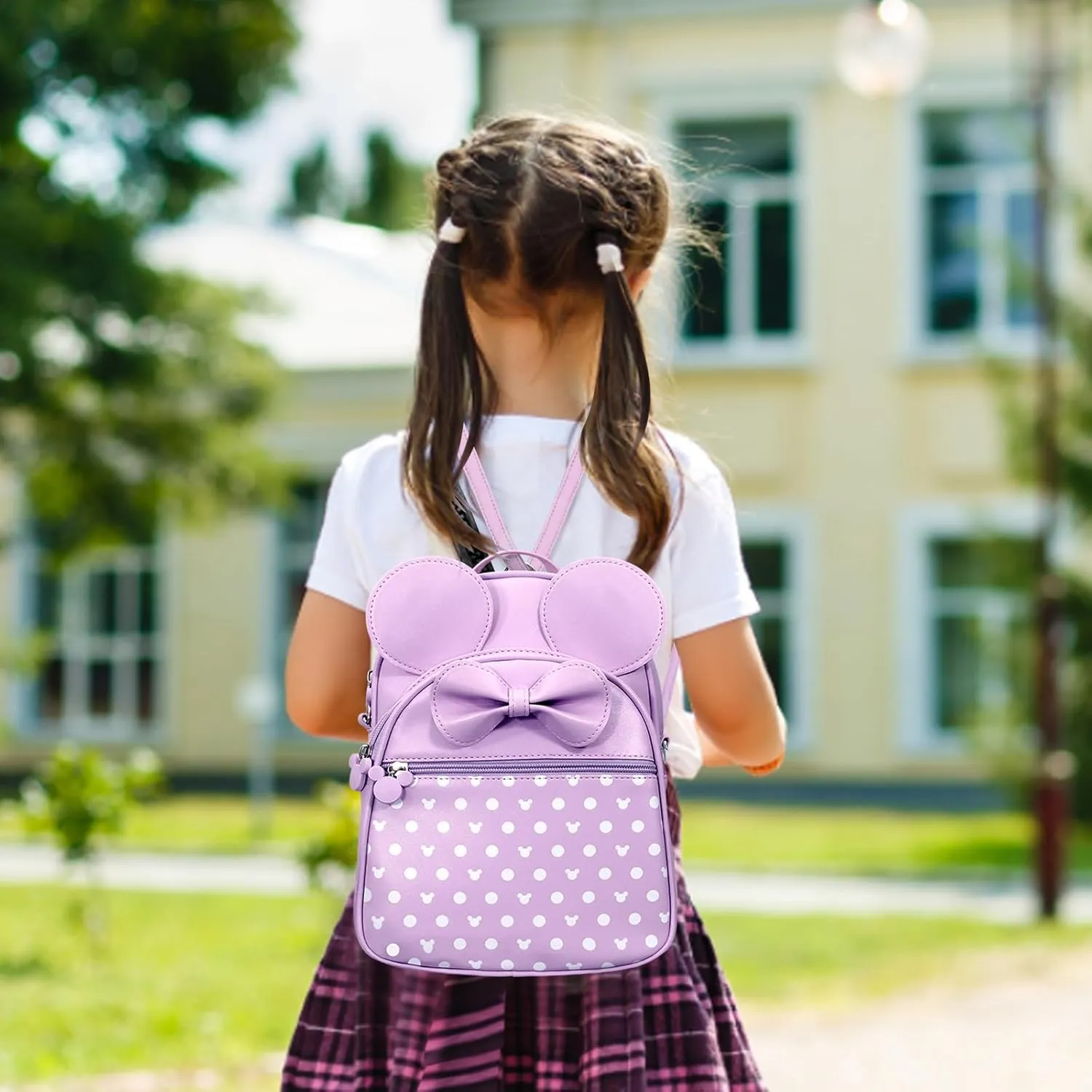 Voikukka Small Cute Backpack for Girls Women Travel Kids Backpack Purse Toddler Little Girls Childrens Daypack Convertible Shoulder Bag Purple Kids Mini Mouse Backpacks