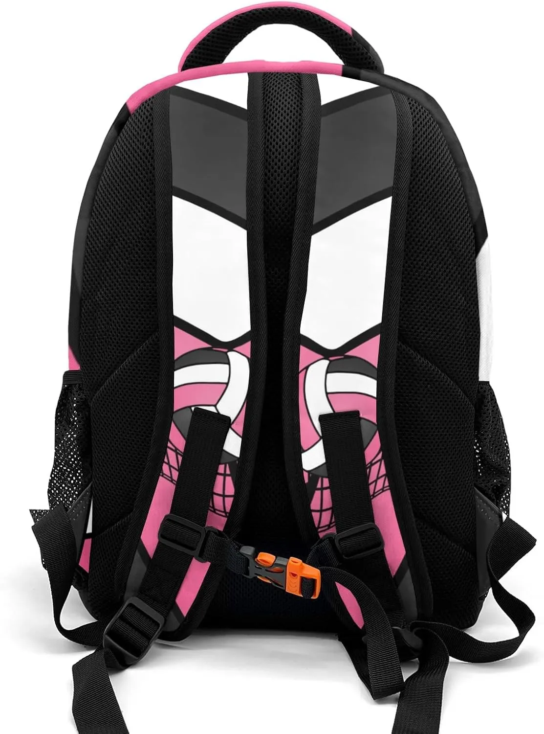 Volleyball Pink Black Customized Waterproof Backpacks Shoulders Bags Daypacks