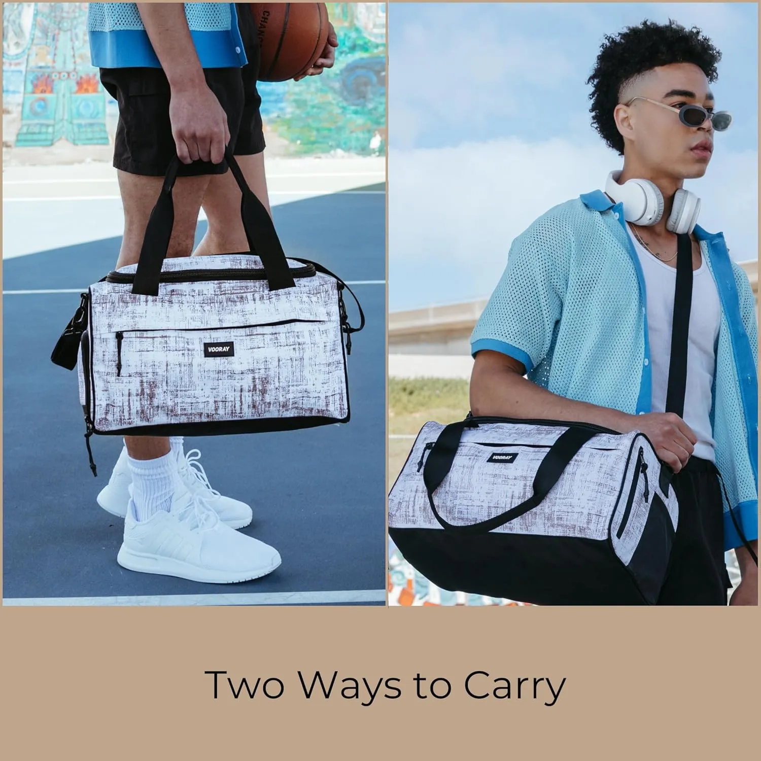 Vooray 22L Boost Duffel Bag – Small Travel & Sports Gym Bag for Women and Men with Shoe Pocket, Weekender for Overnight Football, Travel, Hospital Stays or Workout