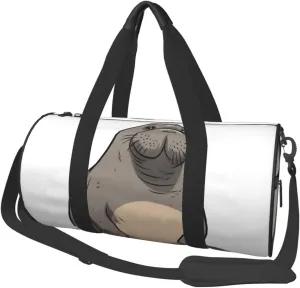 Walrus Travel Duffle Bag Carry On Weekender Overnight Bag Sport Gym Bag for Women Men Foldable Travel Duffle Round Duffle Bag for Travel Sports Gym