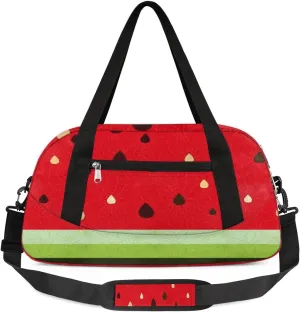 Watermelon Theme Duffel Bag for Women Men Travel Bag Small Gym Bag Waterproof Workout Overnight Tote Bag for Sport Dance Weekend Yoga