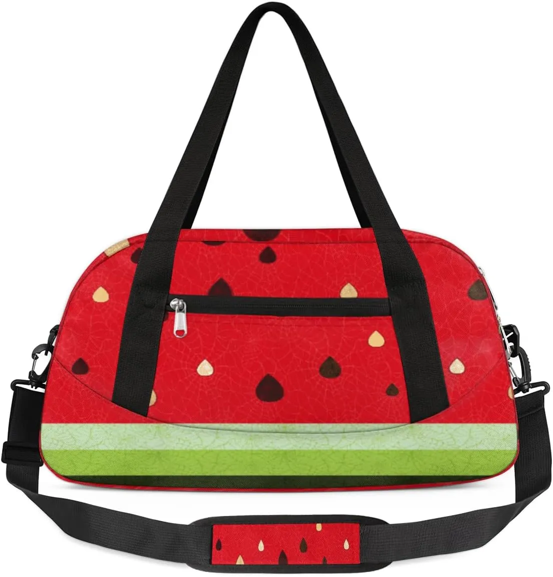 Watermelon Theme Duffel Bag for Women Men Travel Bag Small Gym Bag Waterproof Workout Overnight Tote Bag for Sport Dance Weekend Yoga