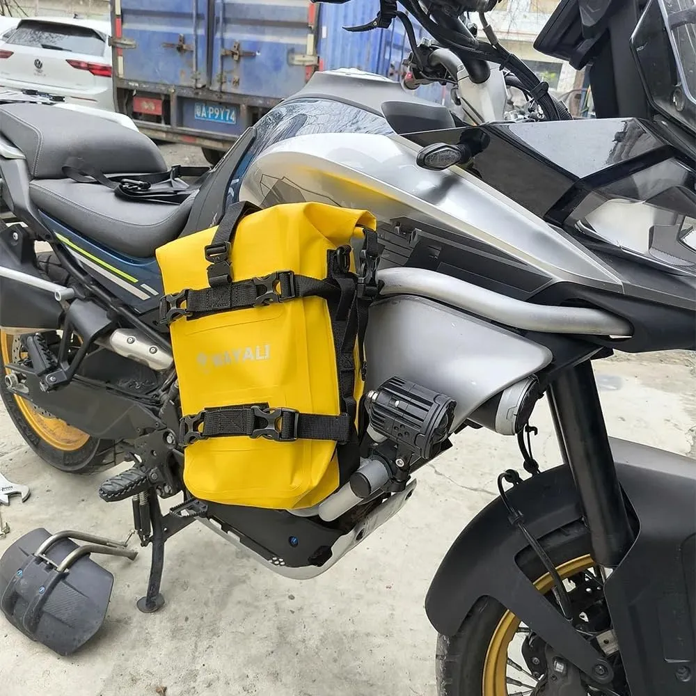 Waterproof 6L Motorcycle Crash Bar Bags Luggage Rack Sissy Bar Saddle Bag Side Tool Bag Crossbody bag with Shoulder Strap