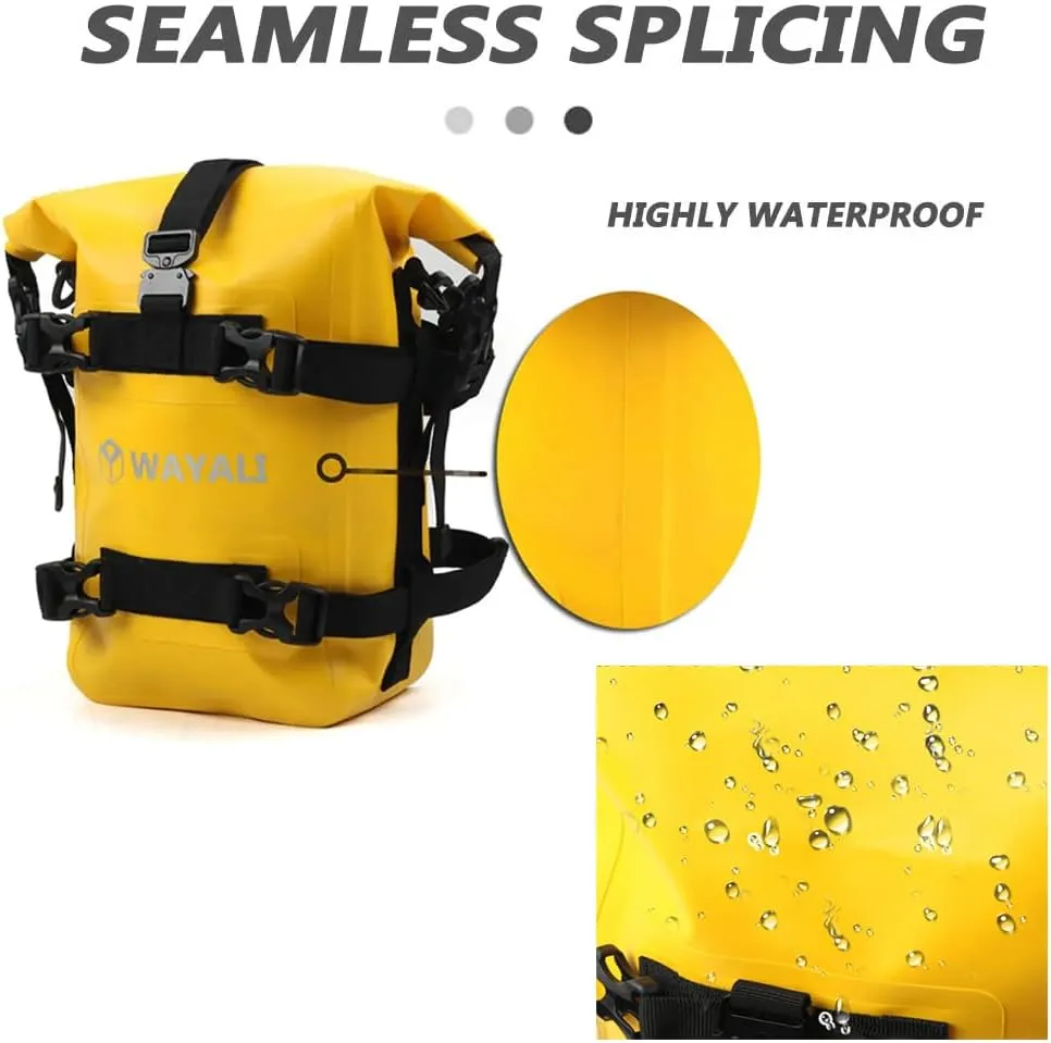 Waterproof 6L Motorcycle Crash Bar Bags Luggage Rack Sissy Bar Saddle Bag Side Tool Bag Crossbody bag with Shoulder Strap