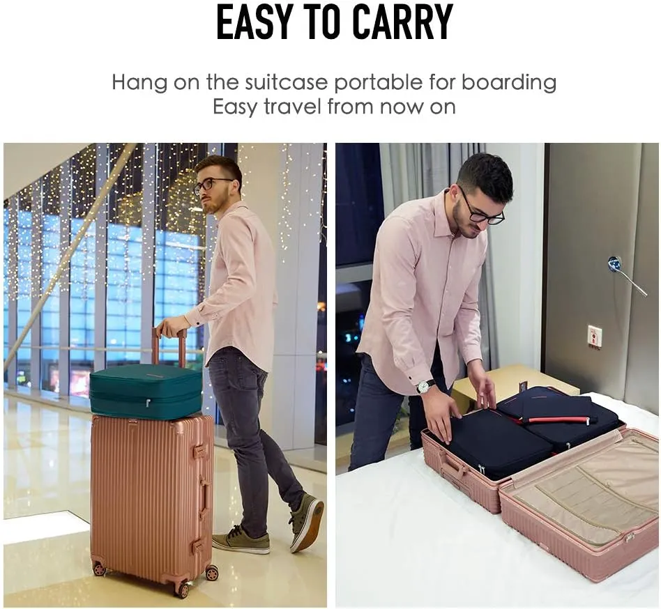 Waterproof Compression Packing Cubes,Travel Packing organizers for Carry on Luggage,Backpacking, Suitcases